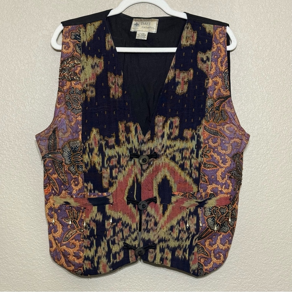 Vintage ST&J Bali Collection Beaded Men’s Vest